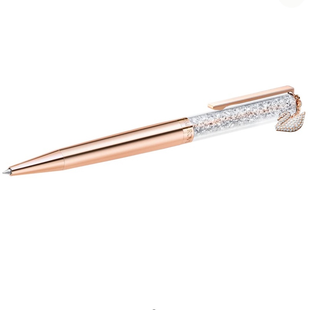 Swarovski crystalline ballpoint pen rose gold swan